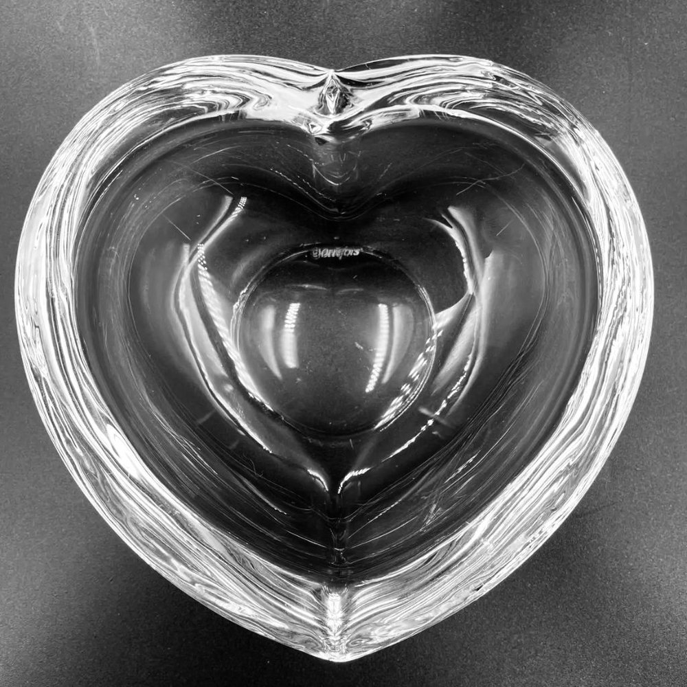 ORREFORS Sweden Vintage "Amour" Heart Dish EUC